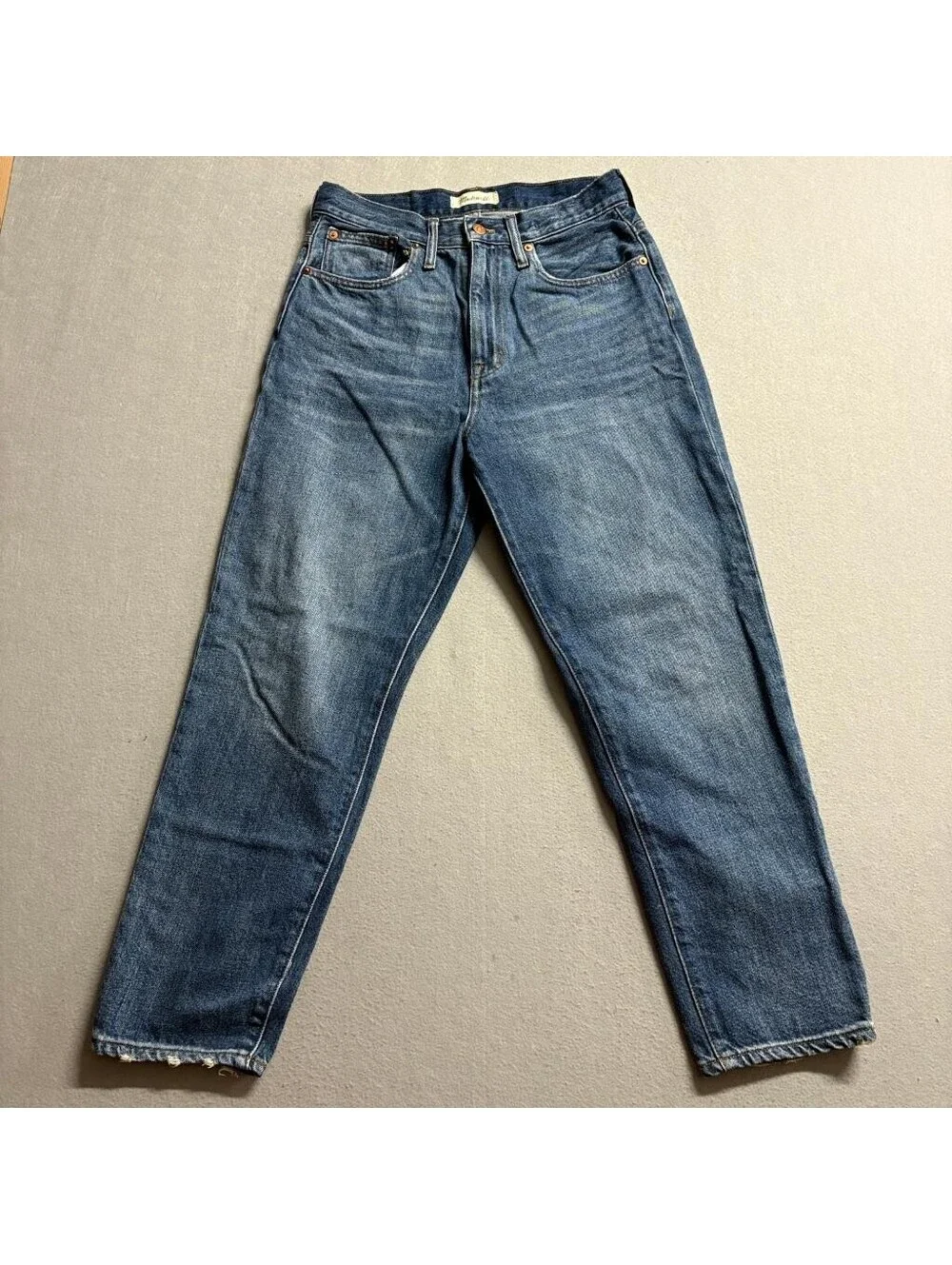 Madewell The Momjean High Rise Denim Jeans Womens Size 27 Medium Wash 100%